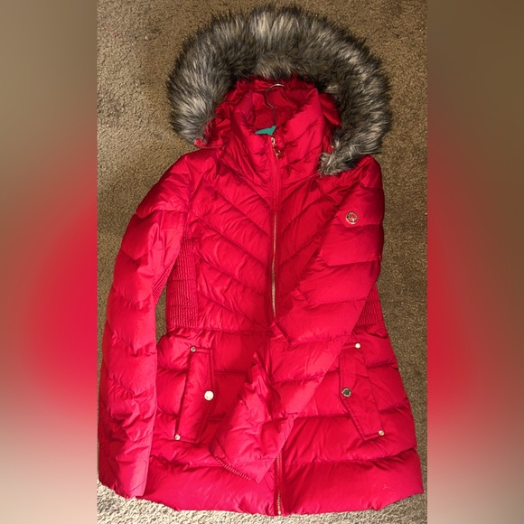MICHAEL Michael Kors Jackets & Blazers - MICHAEL KORS Faux Fur Trim Down Puffer Coat